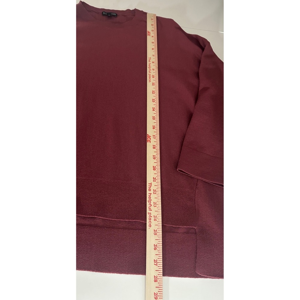 EILEEN FISHER Featherweight Luxe Merino Wool Stretch Pullover Sweater Sz M SOFT - Picture 6 of 7